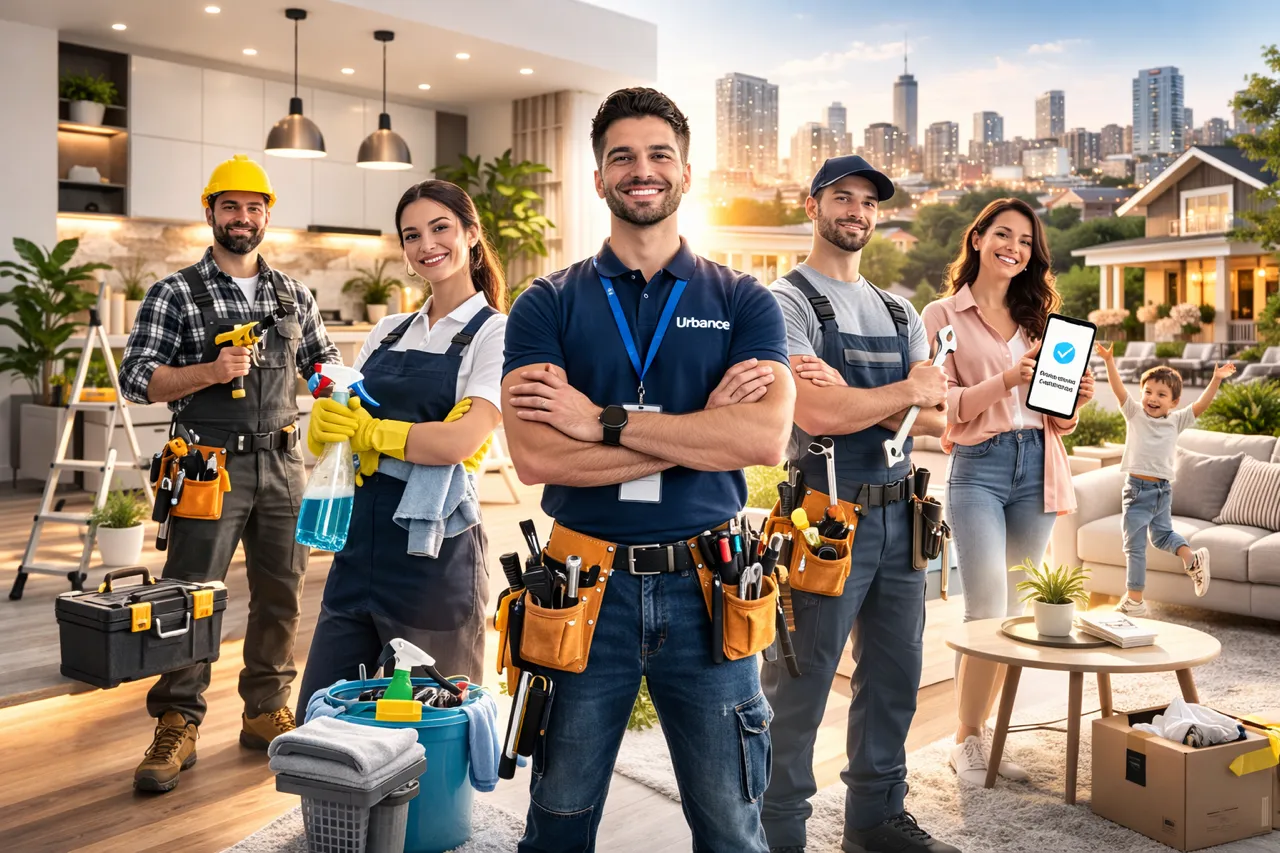 Professional handyman working in a bright home